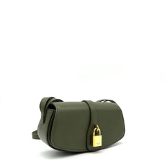 Celine Smooth Calfskin Tabou Clutch On Strap Olive