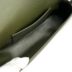 Celine Smooth Calfskin Tabou Clutch On Strap Olive