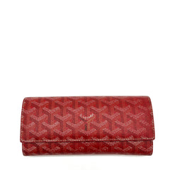 Goyard Goyardine Varenne Long Wallet Red