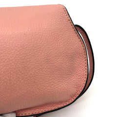 Chloe Calfskin Mini Marcie Round Crossbody Bag Peach Bloom