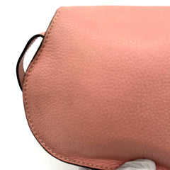 Chloe Calfskin Mini Marcie Round Crossbody Bag Peach Bloom