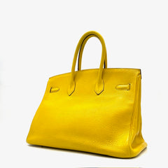 Hermes Taurillon Novillo Birkin 35 Jaune De Naples