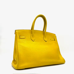 Hermes Taurillon Novillo Birkin 35 Jaune De Naples