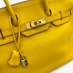 Hermes Taurillon Novillo Birkin 35 Jaune De Naples