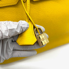 Hermes Taurillon Novillo Birkin 35 Jaune De Naples