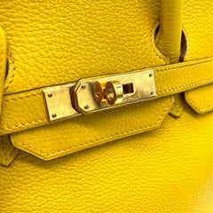 Hermes Taurillon Novillo Birkin 35 Jaune De Naples