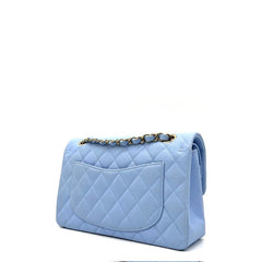 Chanel Caviar Quilted Small Double Flap Light Blue