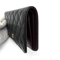 Chanel Caviar Quilted Yen Wallet