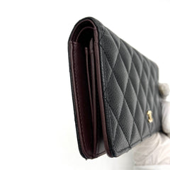 Chanel Caviar Quilted Yen Wallet