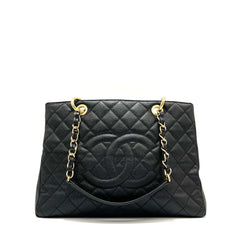 CHANEL Caviar Quilted Grand Shopping Tote GST Black 2013-2014