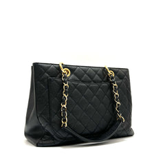 CHANEL Caviar Quilted Grand Shopping Tote GST Black 2013-2014