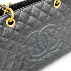 CHANEL Caviar Quilted Grand Shopping Tote GST Black 2013-2014