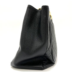 CHANEL Caviar Quilted Grand Shopping Tote GST Black 2013-2014