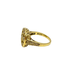 18K Gold and Natural Diamond Ring