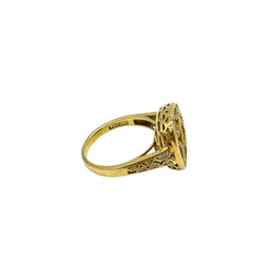 18K Gold and Natural Diamond Ring