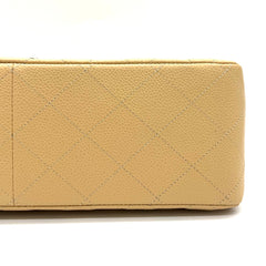 CHANEL Caviar Quilted Jumbo Double Flap Beige 2012-2013