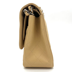 CHANEL Caviar Quilted Jumbo Double Flap Beige 2012-2013