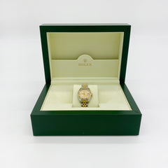 Rolex Datejust 26 Ladies Stainless Steel and 18K Gold Diamond Dial and Bezel 179313