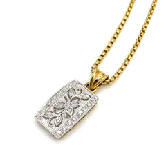 18K gold pendant necklace