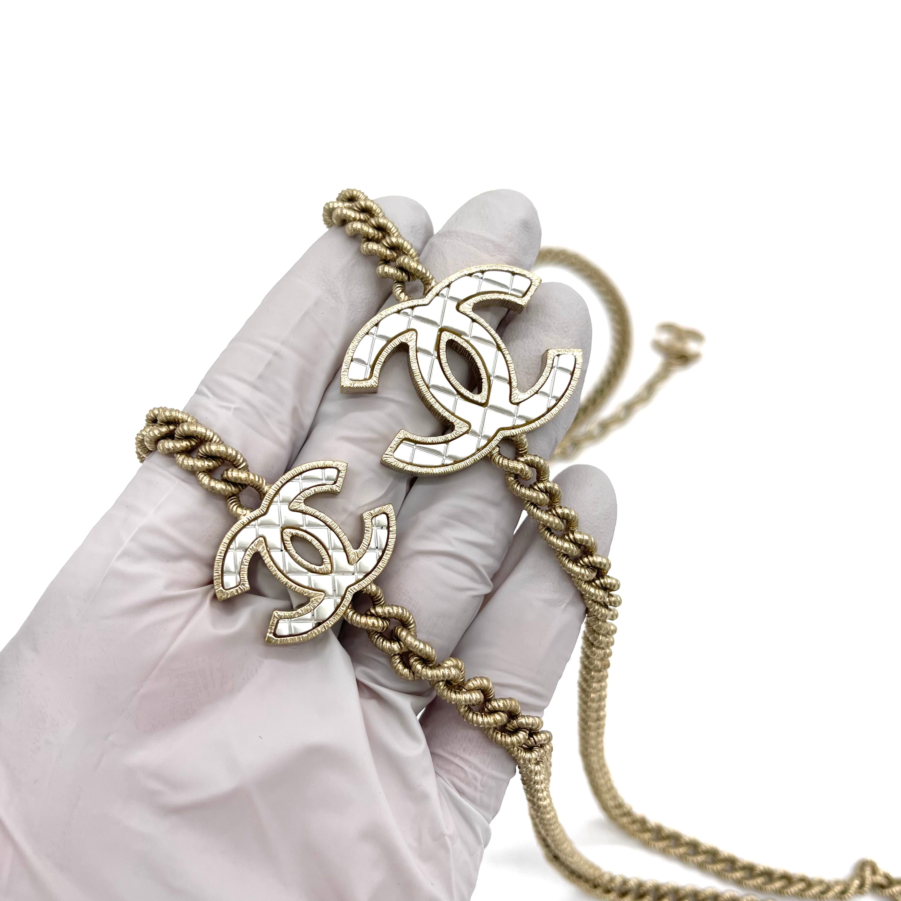 chanel chain necklace gold