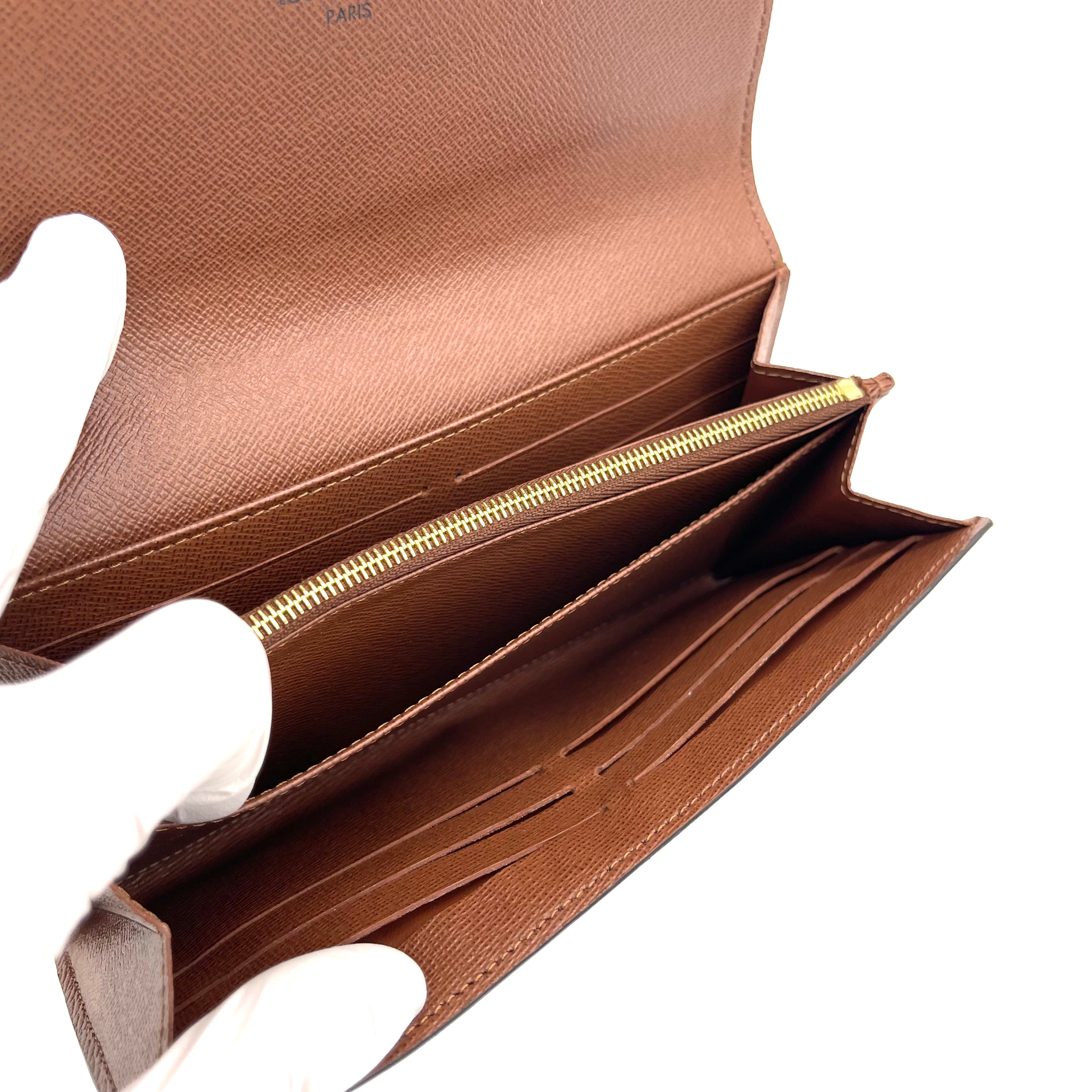 Sarah cloth wallet Louis Vuitton Brown in Cloth - 30664223