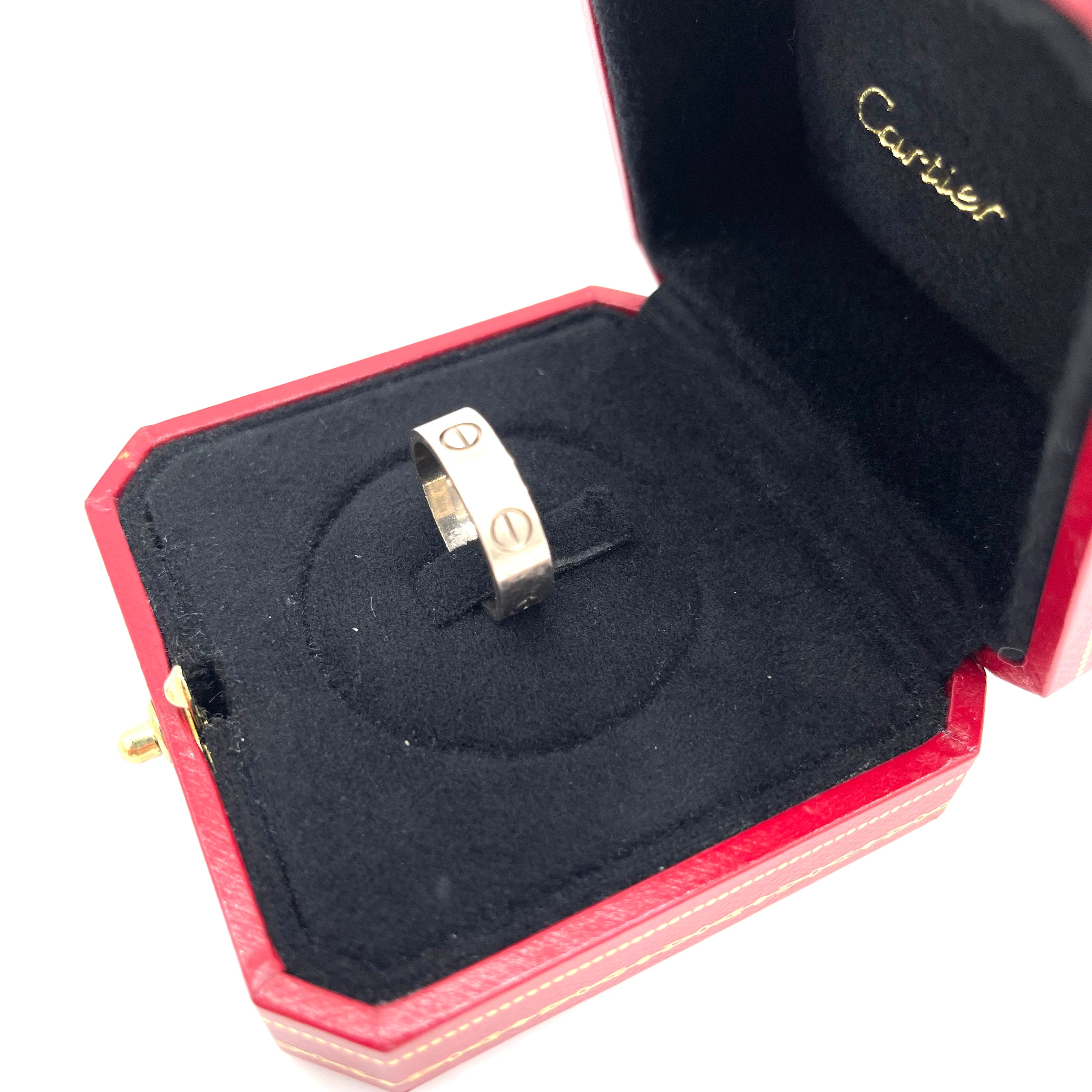CARTIER LOVE RING SIZE54 18K WHITE GOLD