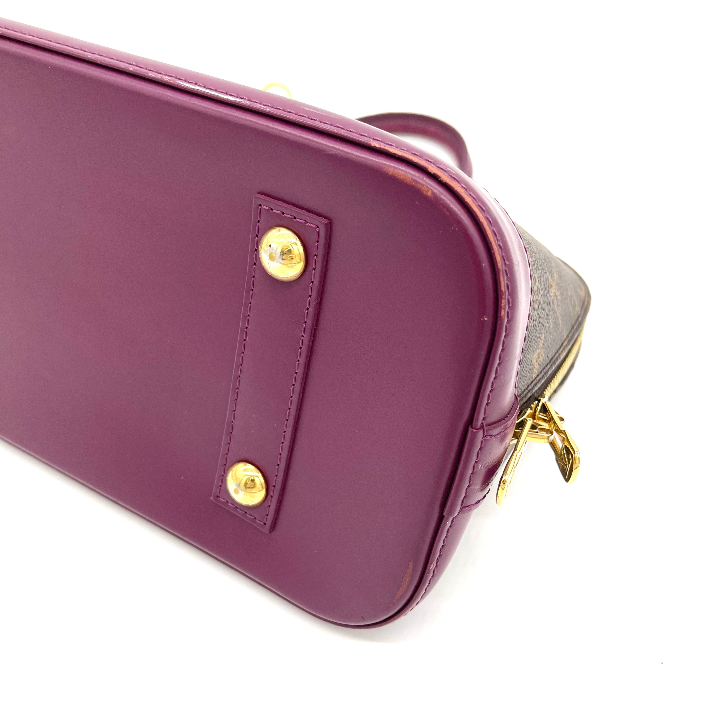 Louis Vuitton, Bags, Louis Vuitton Custom Dark Purple Alma Bag