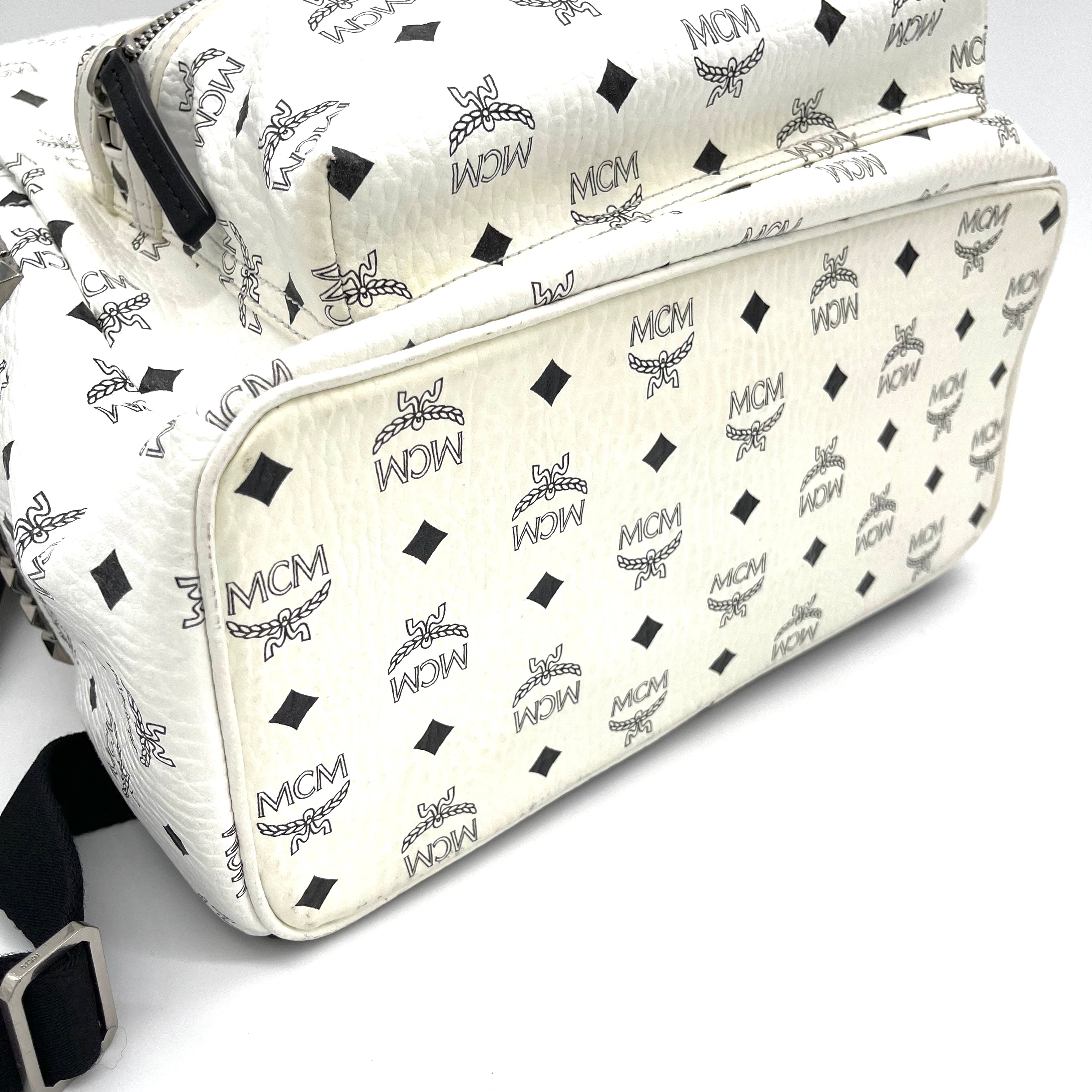 White sales mcm bookbag