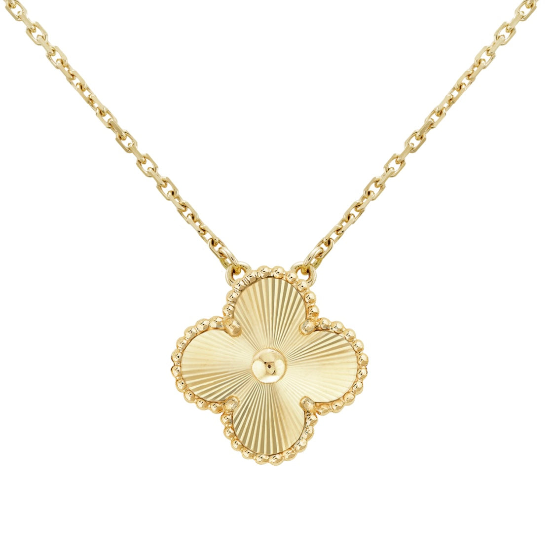 Van Cleef Arpels Vintage Alhambra Guilloche Necklace