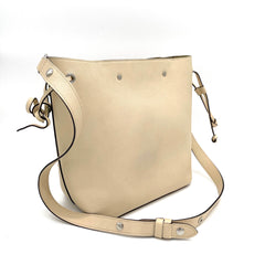 LOUIS VUITTON Calfskin Mechanical Flowers Lockme Bucket Crème DU2128
