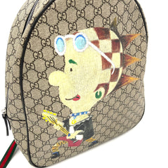 GUCCI Children Backpack Coated Canvas Punky Friend/GRG Web Straps
