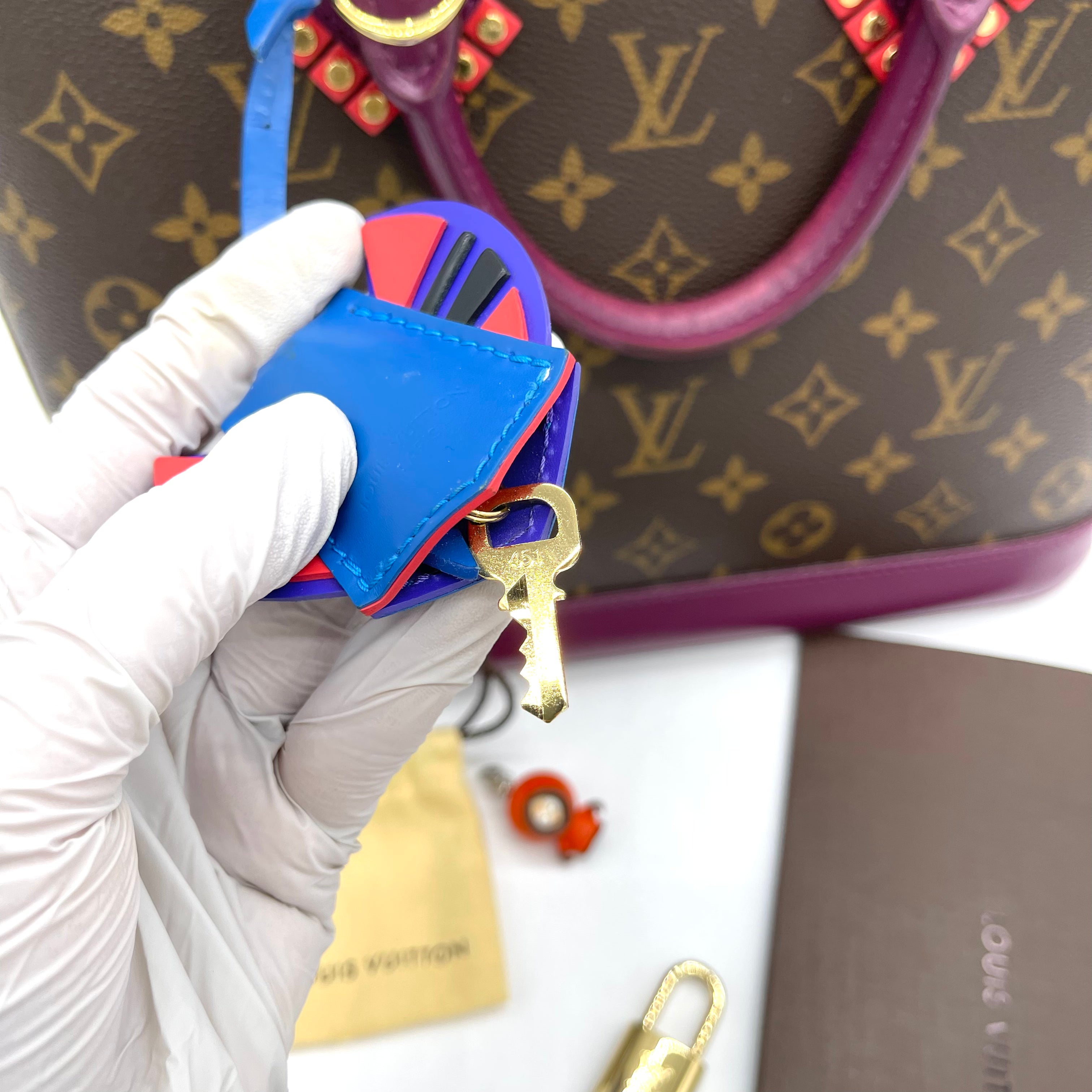 Louis Vuitton, Bags, Louis Vuitton Custom Dark Purple Alma Bag