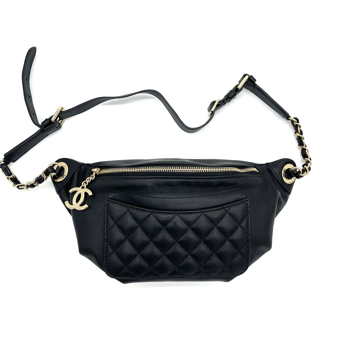 Chanel fanny pack white sales