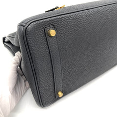 HERMES Togo Birkin 35 Black Gold Hardware