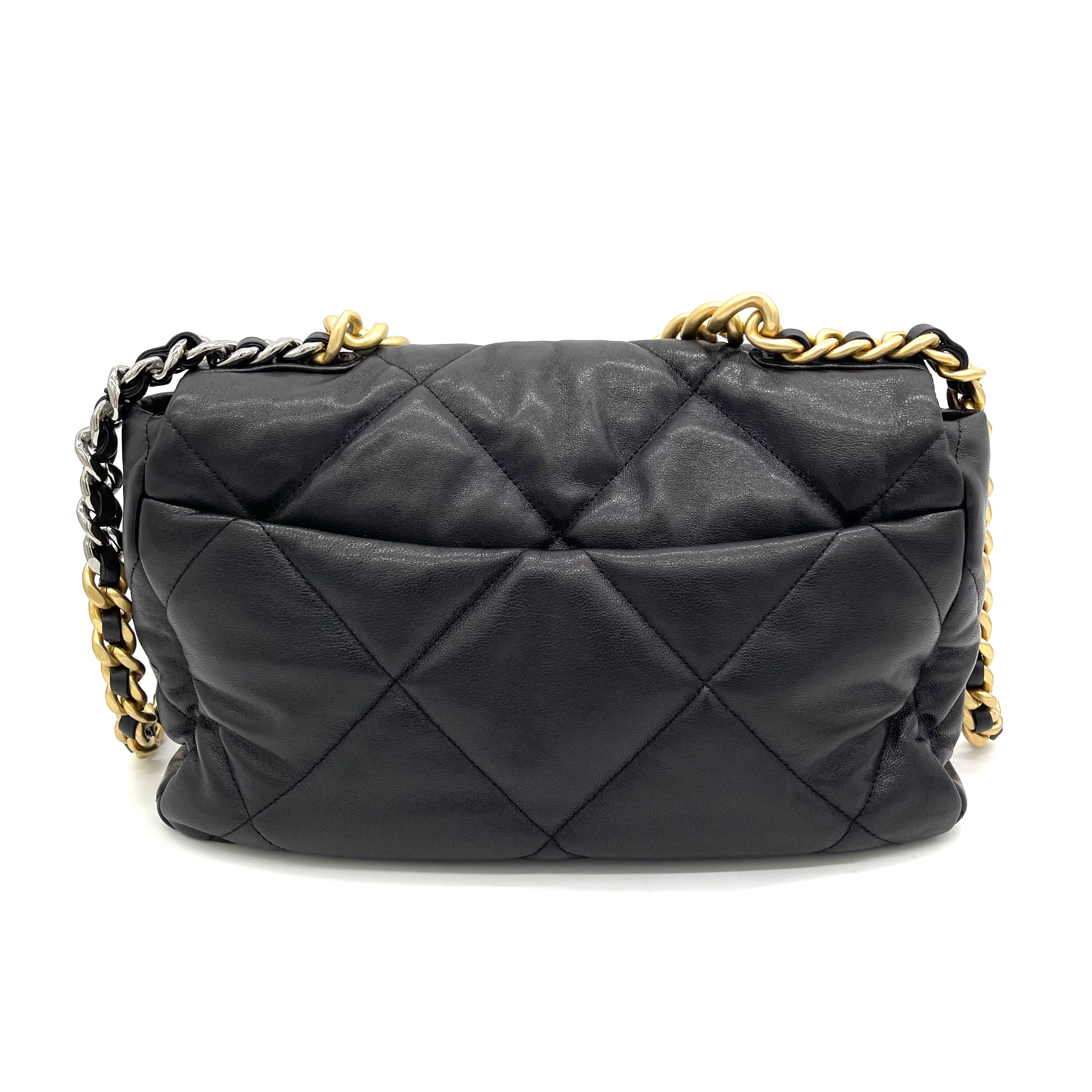 [NEW Condition] CHANEL Lambskin Quilted Large Chanel 19 Flap Black