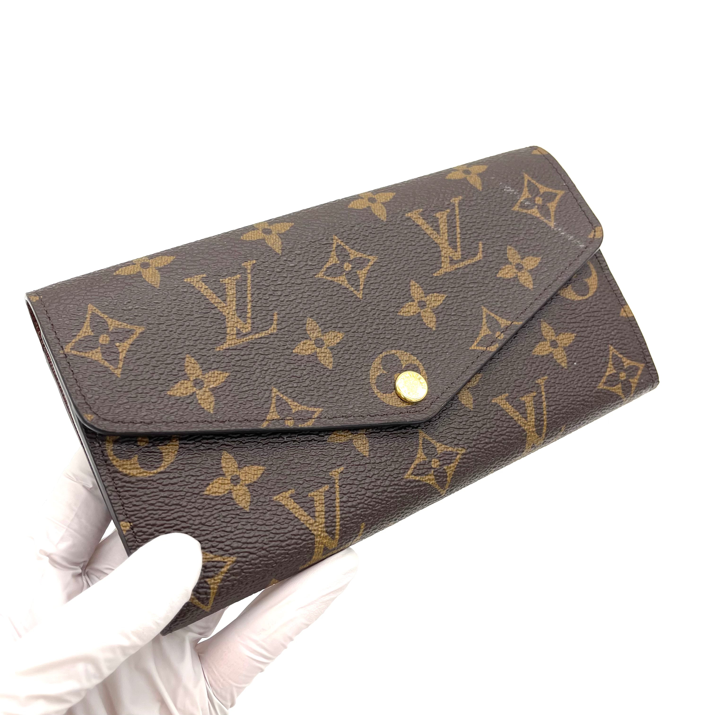 Sarah cloth wallet Louis Vuitton Brown in Cloth - 31229745