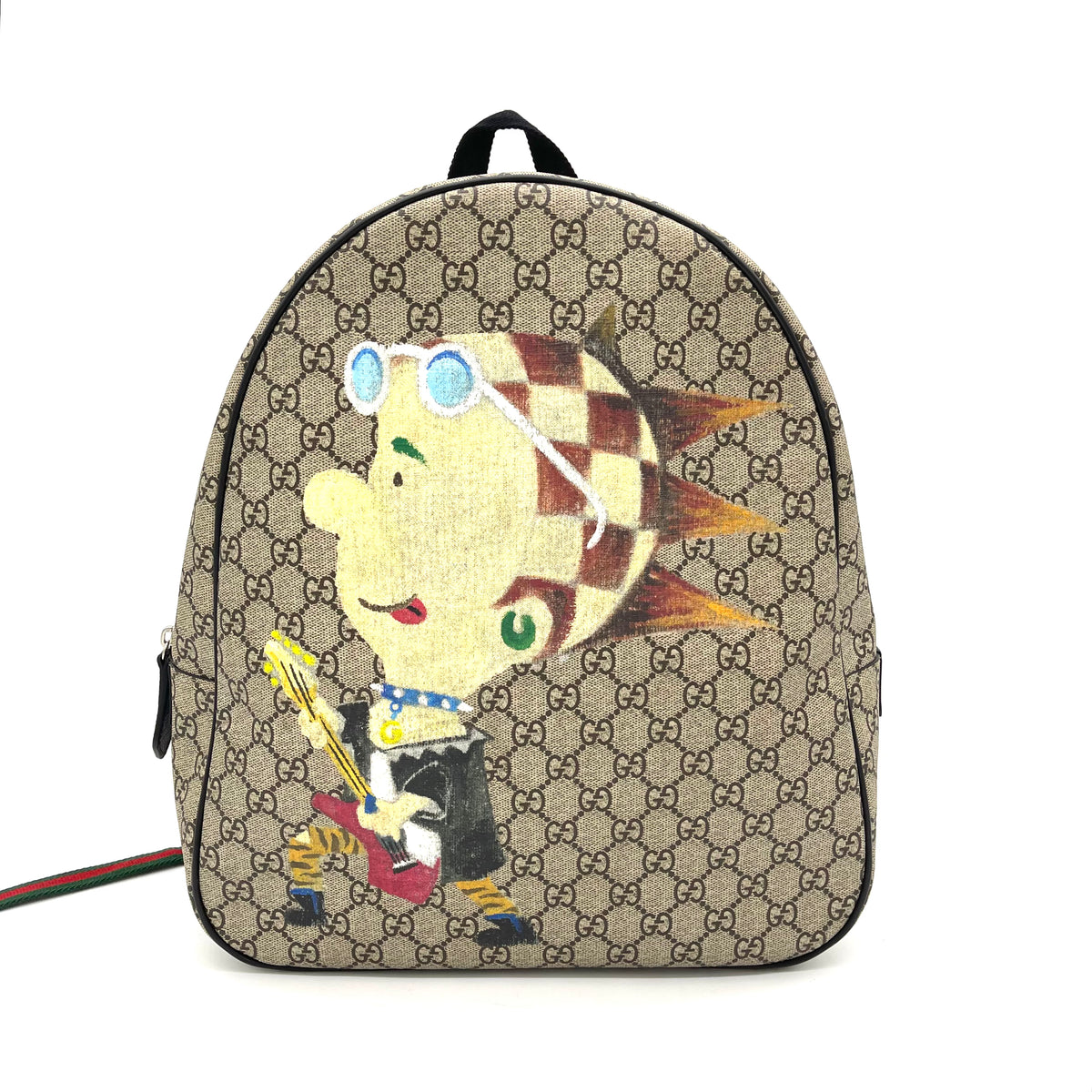 GUCCI Children Backpack Coated Canvas Punky Friend/GRG Web Straps