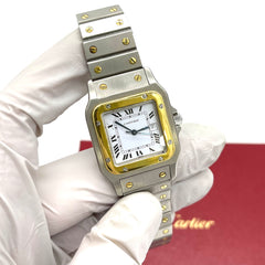 CARTIER Santos de Cartier Galbee Automatic Watch Stainless Steel and Yellow Gold 29