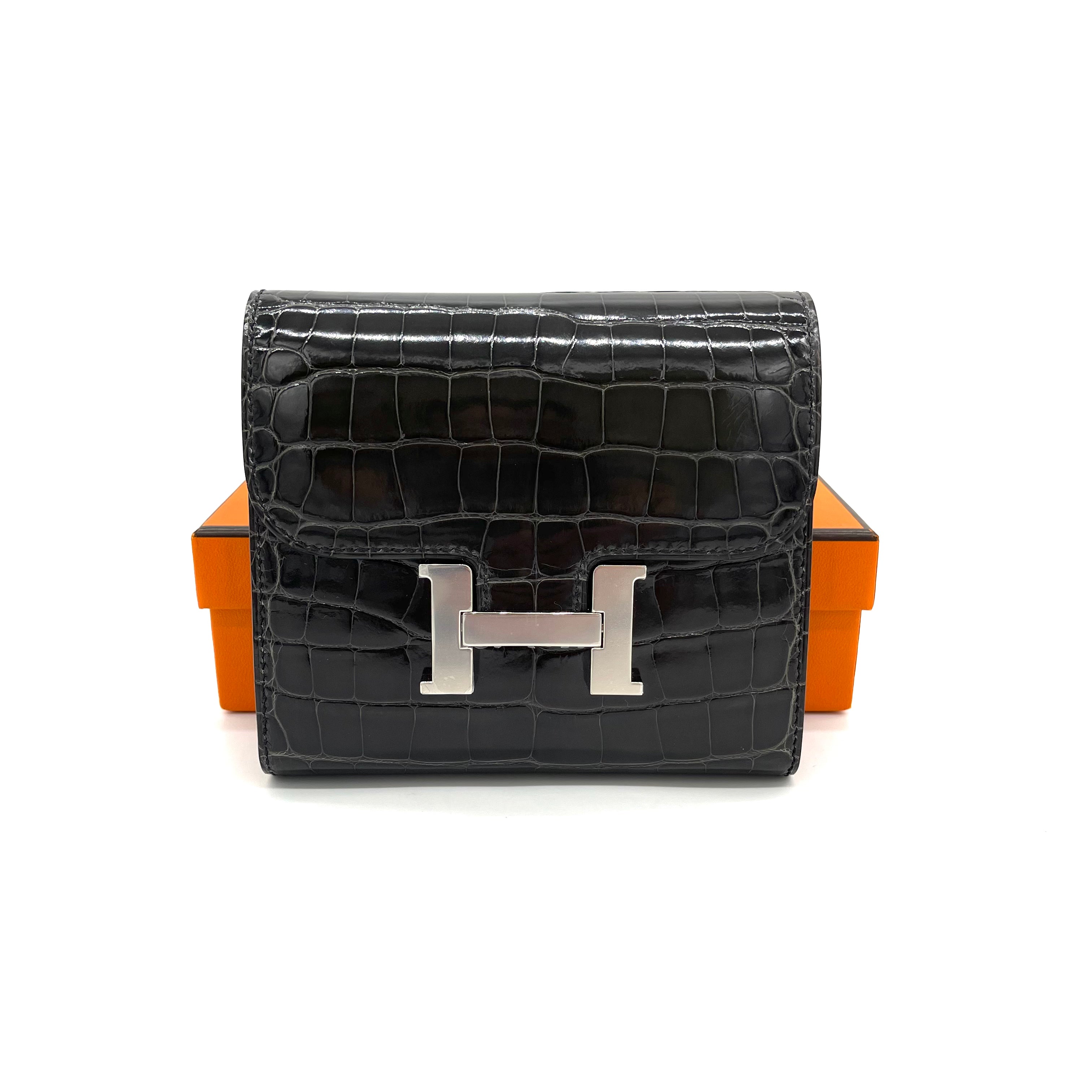 [Brand New] HERMES Constance Compact Alligator Wallet