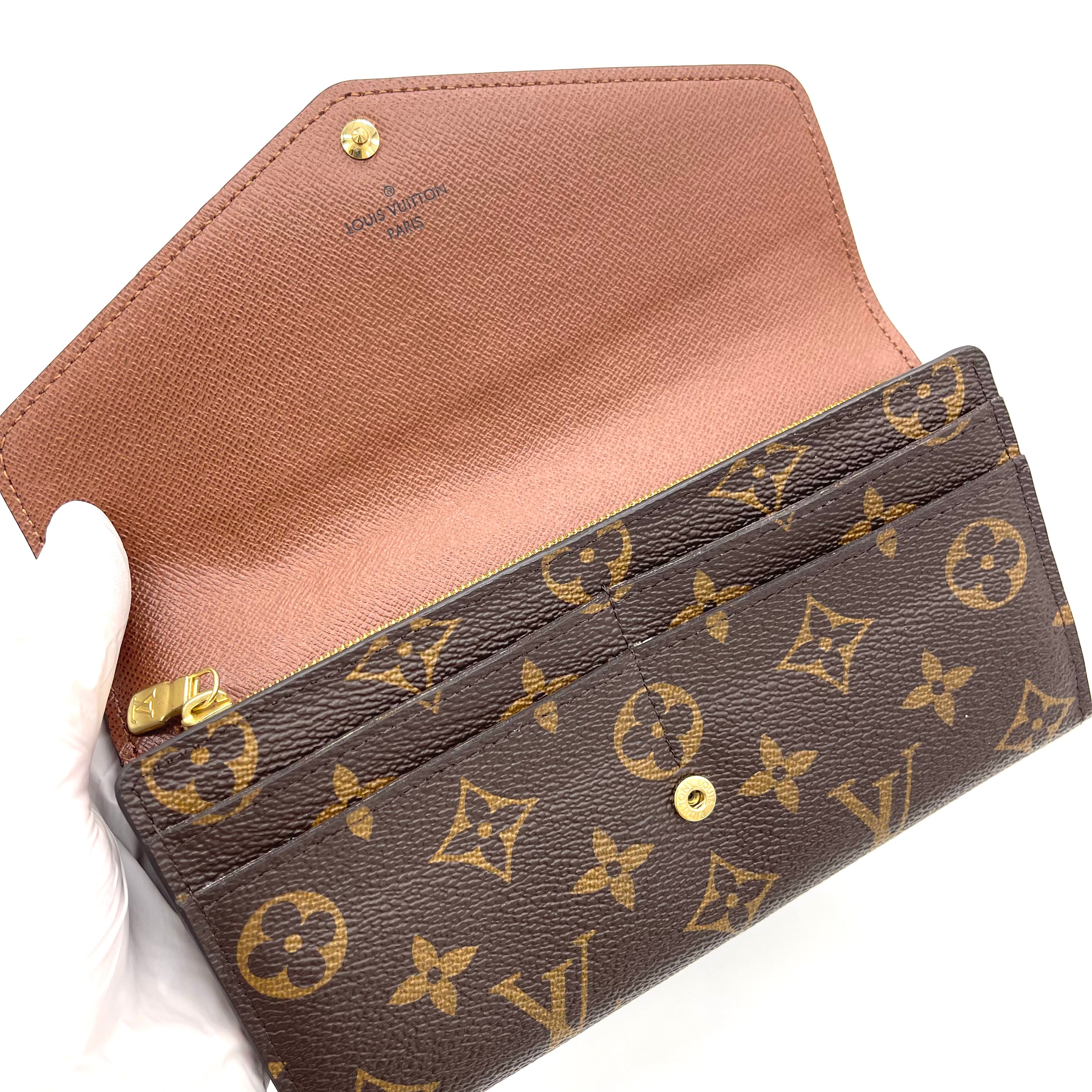 Sarah leather wallet Louis Vuitton Brown in Leather - 31287255