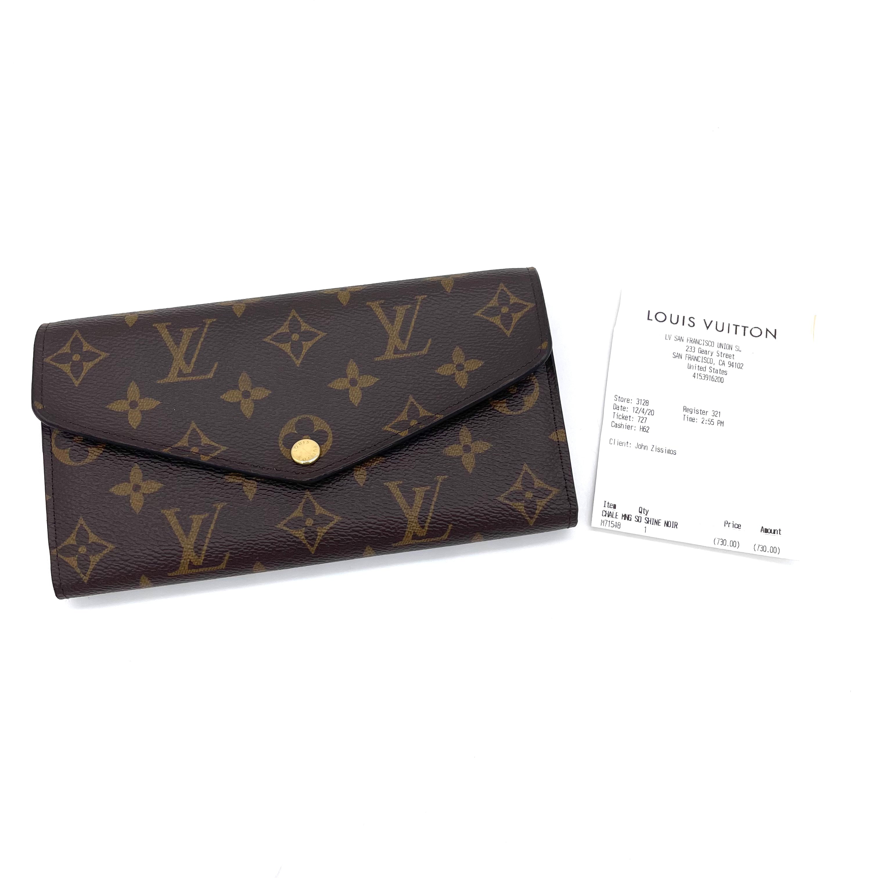 Louis Vuitton Wallet Sarah Monogram NM Brown Lining - US