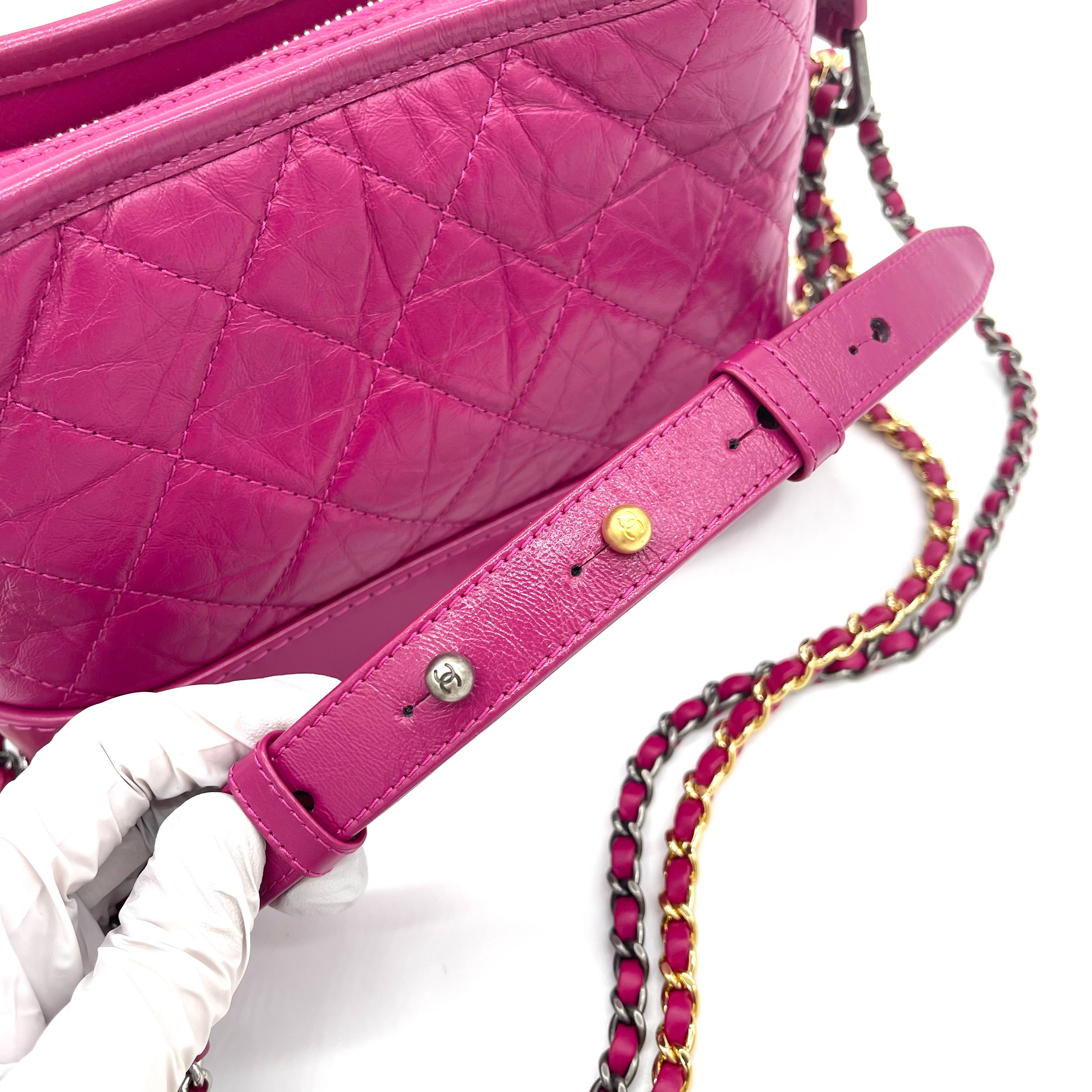 Chanel Pink Quilted Leather Small Gabrielle Hobo Chanel