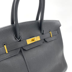 HERMES Togo Birkin 35 Black Gold Hardware