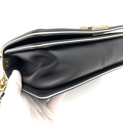 Chanel Black Quilted Boy Chanel Handle Flap Bag Medium