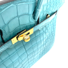 [NEW]HERMES Alligator Birkin 25 Blue