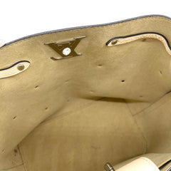 LOUIS VUITTON Calfskin Mechanical Flowers Lockme Bucket Crème DU2128