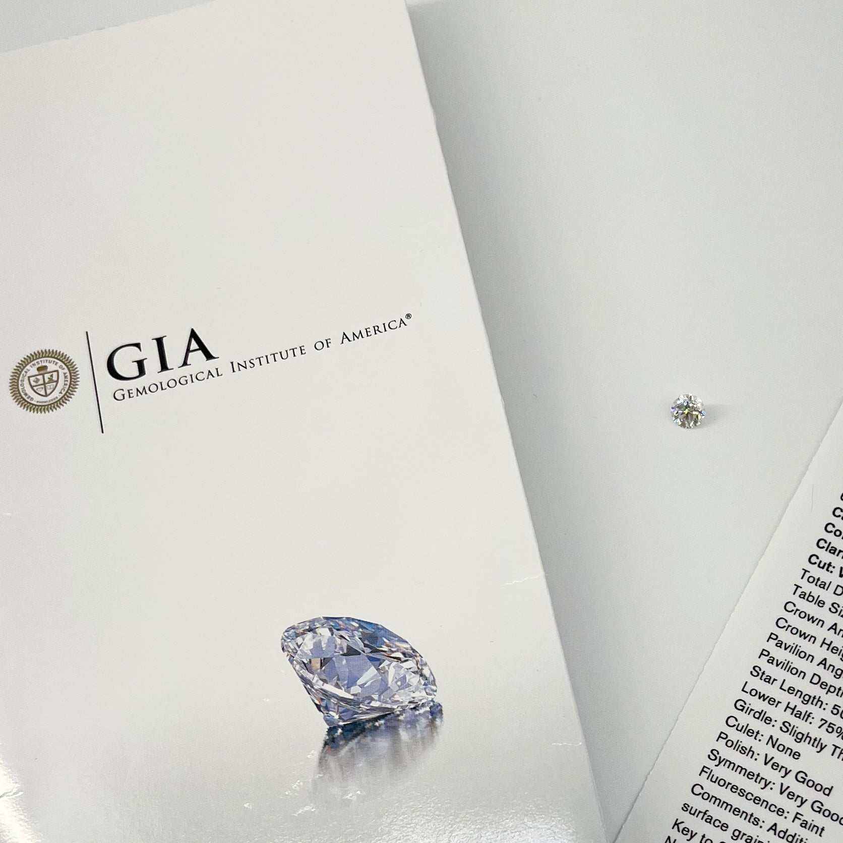 Guaranteed Authentic GIA Loose Diamond 1.03 Carat Natural Diamond 1.03/G/SI1 with GIA Certification