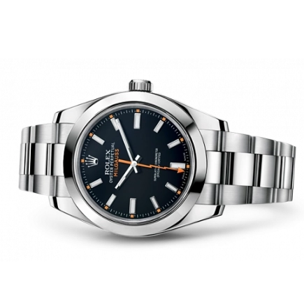 Rolex Milgauss Black Dial Domed Bezel Steel Mens Watch 116400