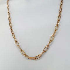 14K Solid Rose Gold Open Link Chain Necklace 10.25" [14K Solid Gold ]