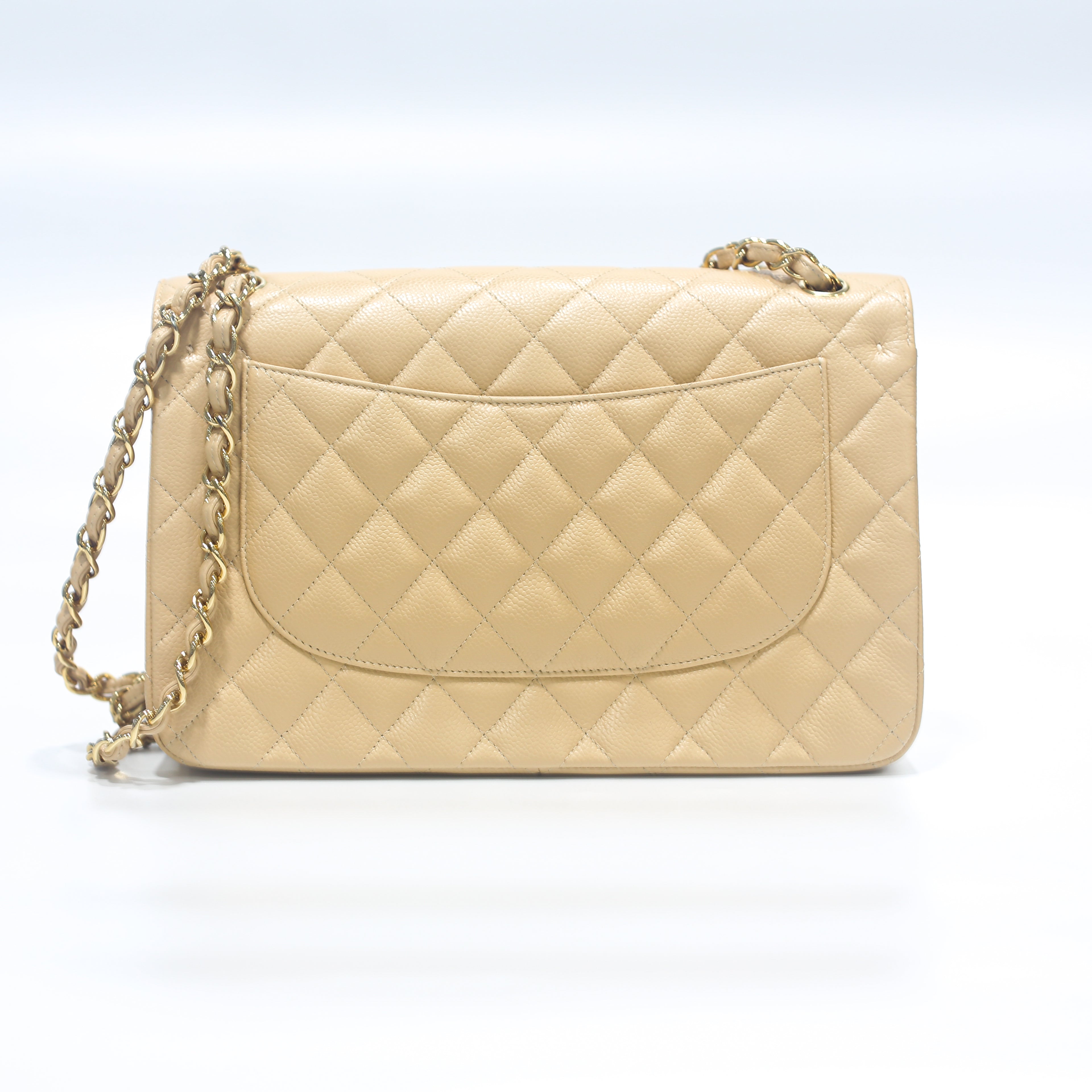 Chanel Beige Medium Classic Flap Bag